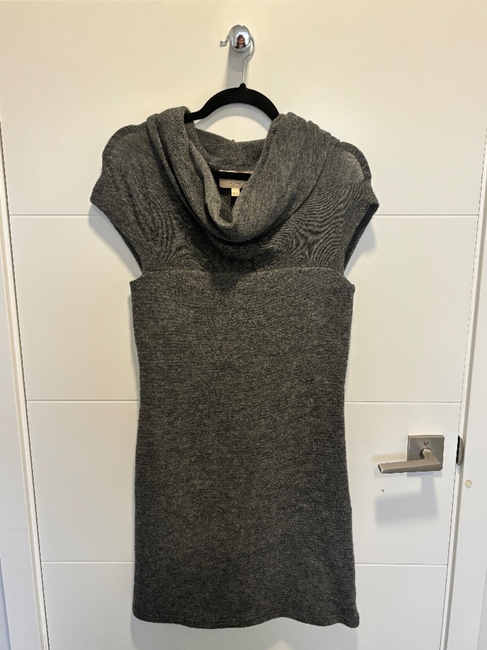 Elizabeth + James Gray Cowl Neck Sweater Dress Size M